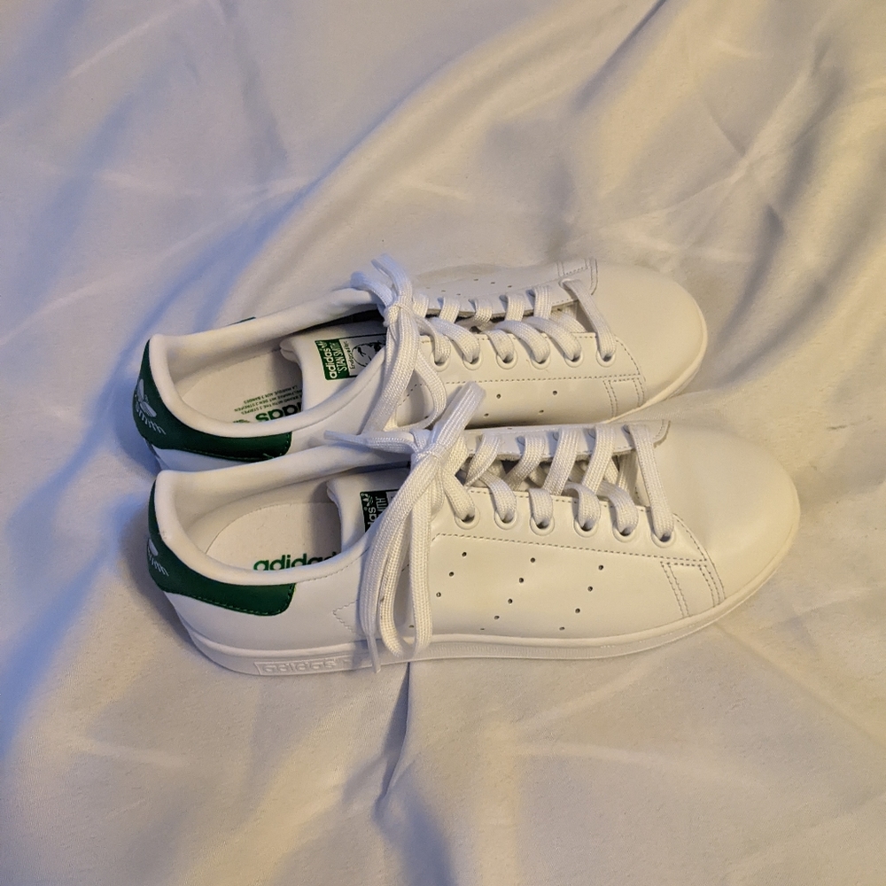 Adidas Stan Smith White and Green Shoes Size Mens 8